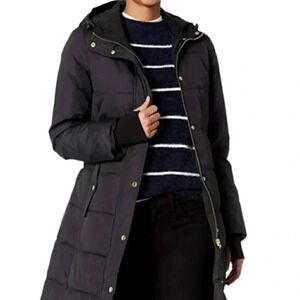 J.Crew Mercantile Long Puffer  Coat Winter Jacket Black Size Small